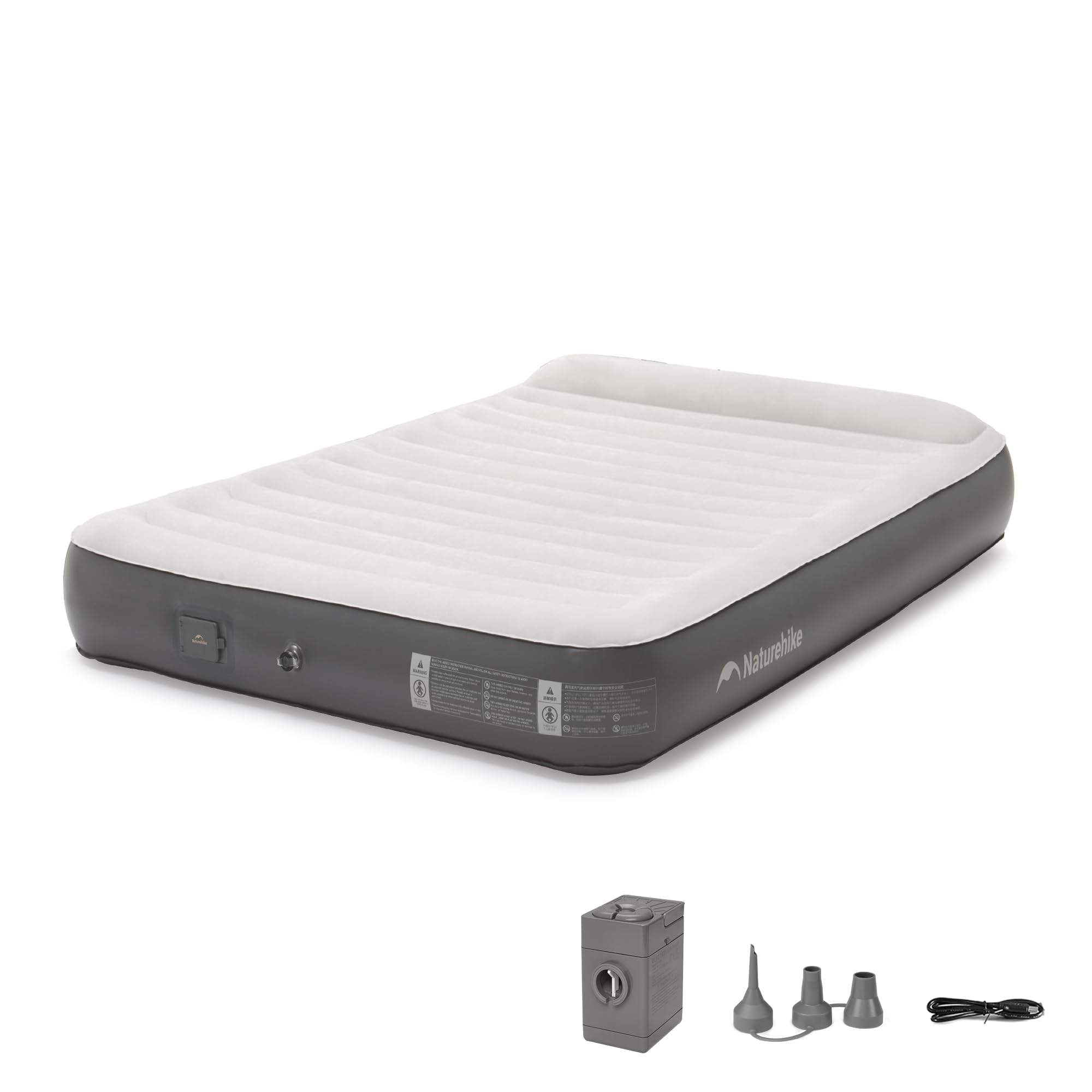 Amazon.co.jp: Naturehike 公式 エアーベッド 電動ポンプ内蔵 枕付き