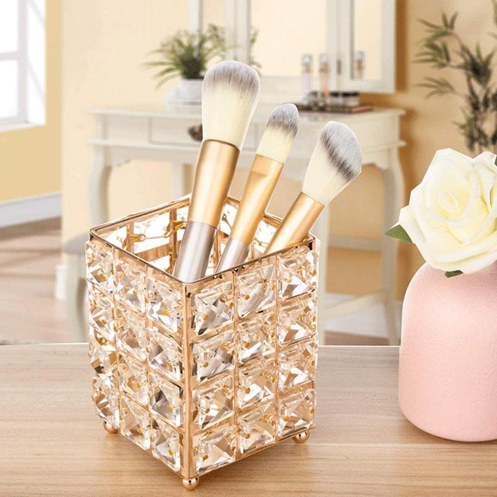 Makeup Brush Holder Eyebrow Pencil Holder for Makeup Brush Gold-image-33
