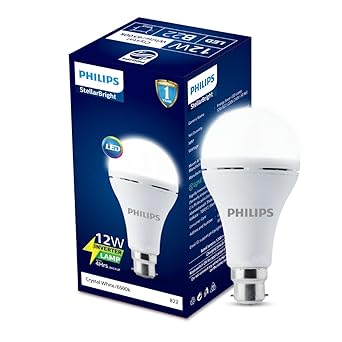 Philips 12W LED Emergency Bulb, Emergency Bulb For Home, Cool Day Light, Pack of 1, B22