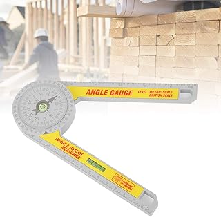 GOWENIC Miter Saw Protractor Inside Outside Angle Measure Tool Building Angle Ruler for Renovation Work, Home Improvement