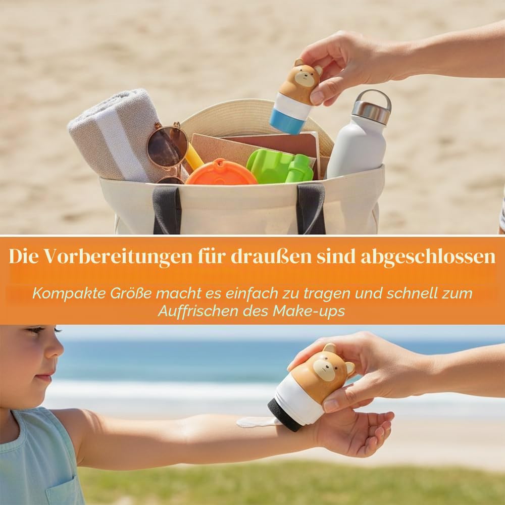 Foreverup 3 Stück Sonnencreme Applikator, 100ml Sonnencreme Roller Nachfüllbar, Sunscreen Applicator, Tragbarer Sonnencreme Rolle für Sonnencreme, Sonnenmilch, Lotion, Erwachsene, Familien