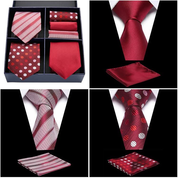 Set de corbatas clásicas de seda para hombre en caja de regalo miniatura 3