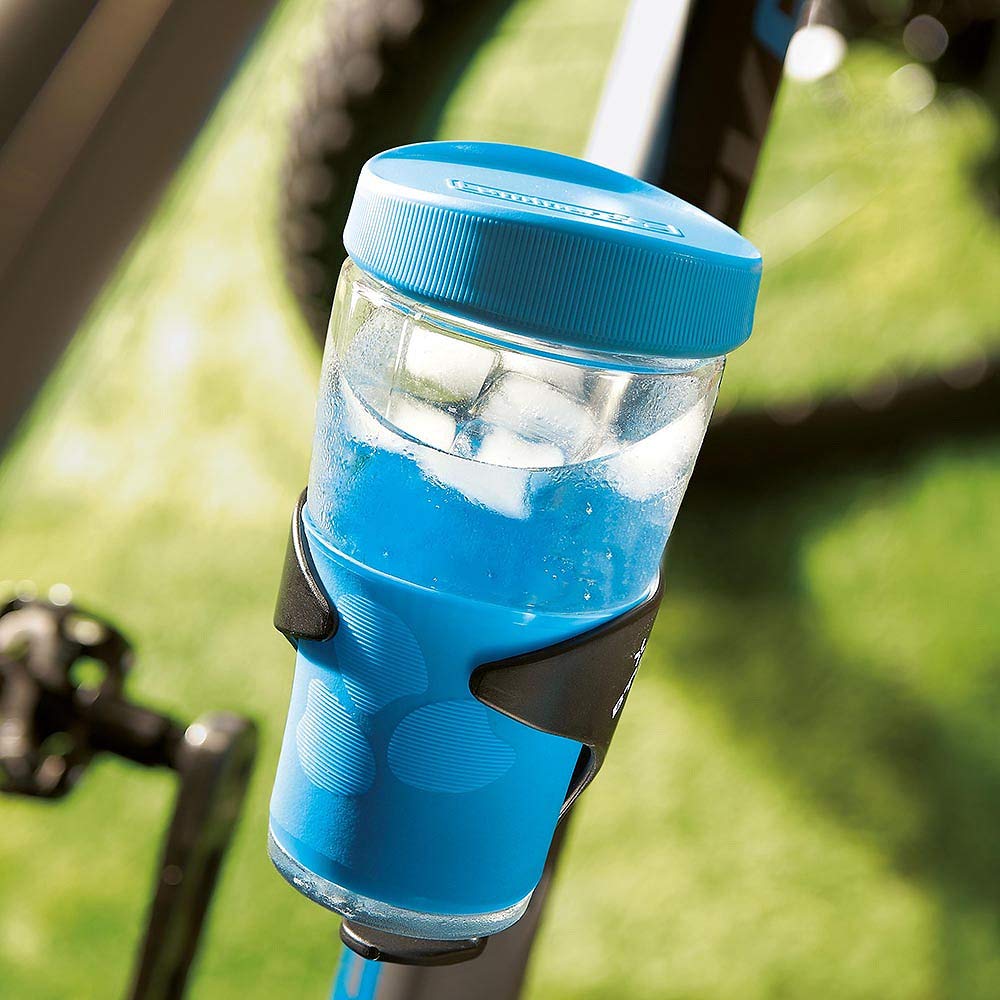 Luminarc - Portable Drinking Glass Bottles, Car Mug, Transportable Direct Drink Jar Bottles, Stylish Mason Jar Bottles, Glass Jars, Leak-Proof - 500 ml (Blue) - Image 7 thumbnail