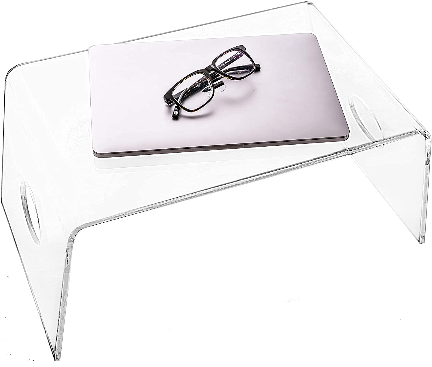 See full amazon price history chart for INDIAN DECOR 222020 Acrylic Bed Tray with handles (21” x 12” x 9”) - Clear Laptop Stand for Home Office, Lightweight Portable Lap Desk for Eating, Reading or Writing, Mobile Table for Bed & Couch/Sofa INDIAN DECOR 222020 Acrylic Bed Tray with handles (21” x 12” x 9”) - Clear Laptop Stand for Home Office, Lightweight Portable Lap Desk for Eating, Reading or Writing, Mobile Table for Bed & Couch/Sofa (B09FGK8Q87) Amazon Price History, Amazon Price Tracker