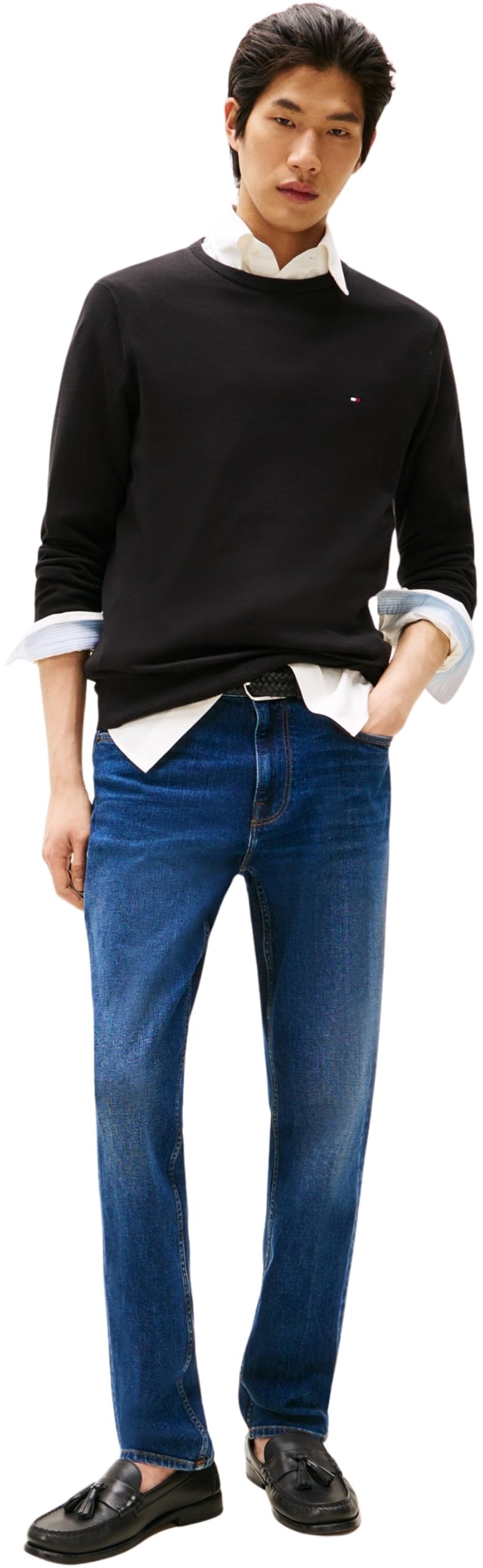 Tommy Hilfiger Jersey Hombre Essential Cotton Crew Neck de Algodón
