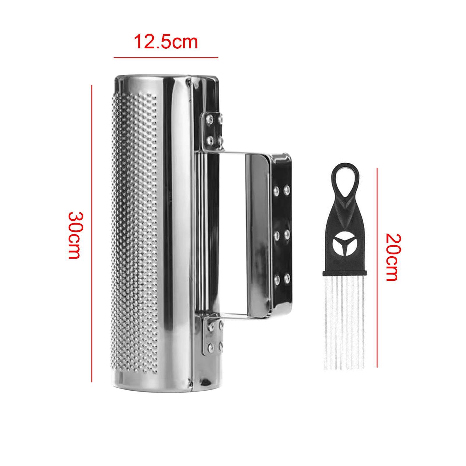 Guiro Instrument Percussion Instrument Main Hand Percussion Instruments Métal Créatif Cylindre Léger Prise En Main Simple Structure Stable pour, 5x12 pouces