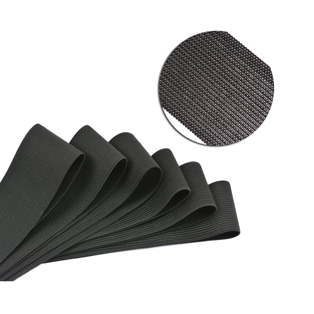 6pcs Black Wig Elastic Band Wig Melting Band Accessories for Wigs Making (4cm) - Image 3