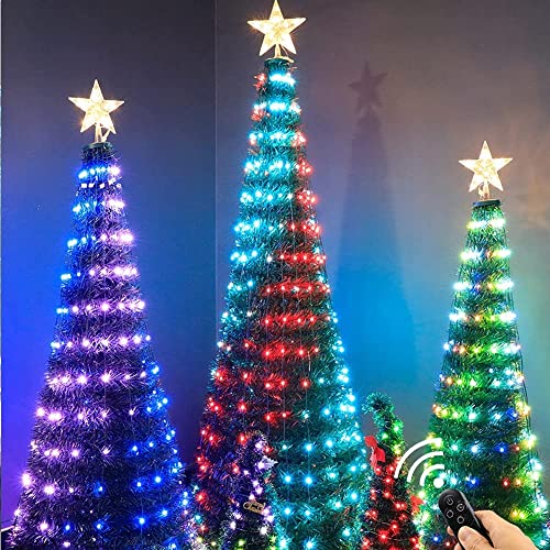 MANTELLO DI LUCI CON STELLA PER ALBERO DI NATALE