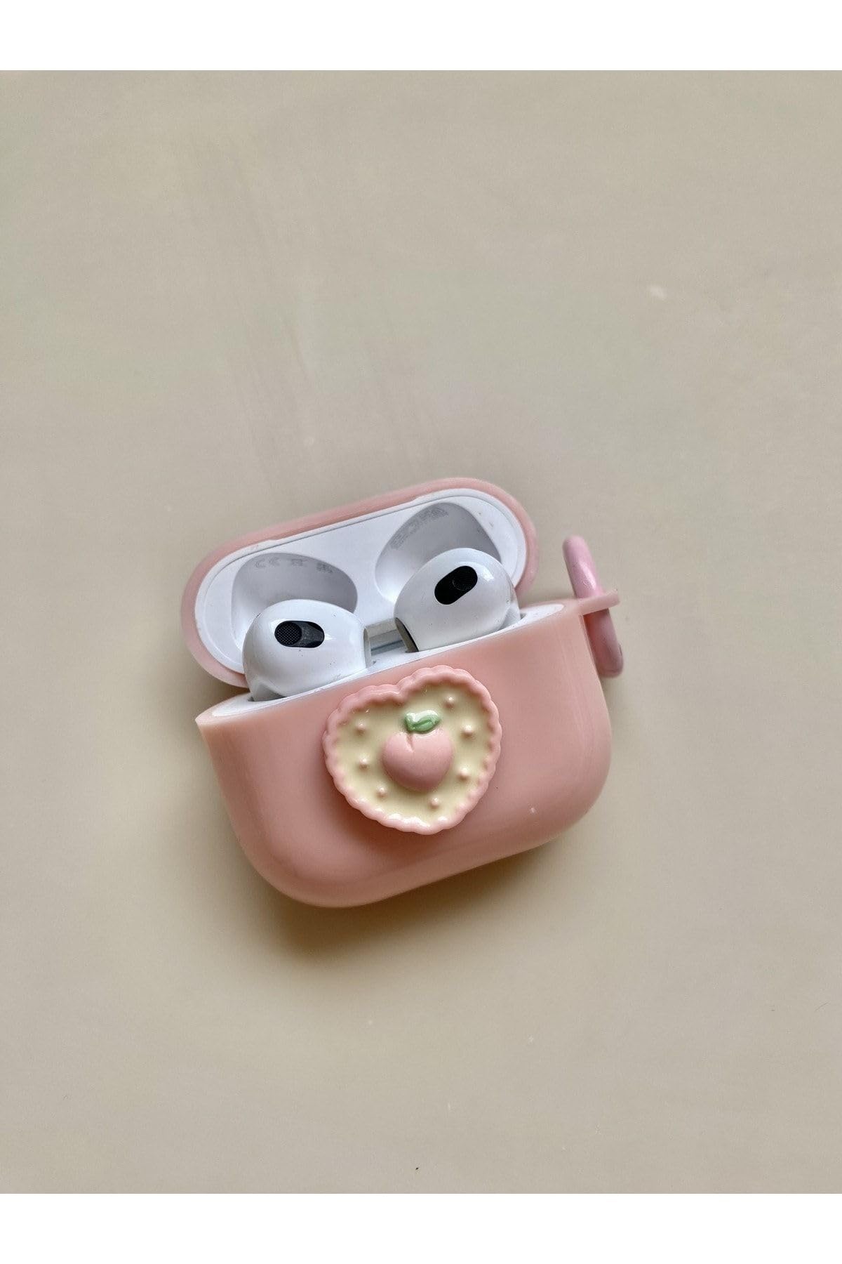 PSR aksesuar Toz Pembe 3. Nesill Kalpli Kulaklık Kılıfı ile uyumlu