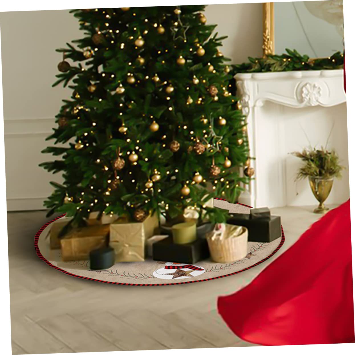TOPBATHY 2 Stück Weihnachtsbaum Dekorationsrock Weihnachtsbaum Dekoration Schicke Weihnachtsdekorationen Weihnachtsbaum Röcke Weihnachtsbaum Rock Weihnachts Fußmatte Weihnachts