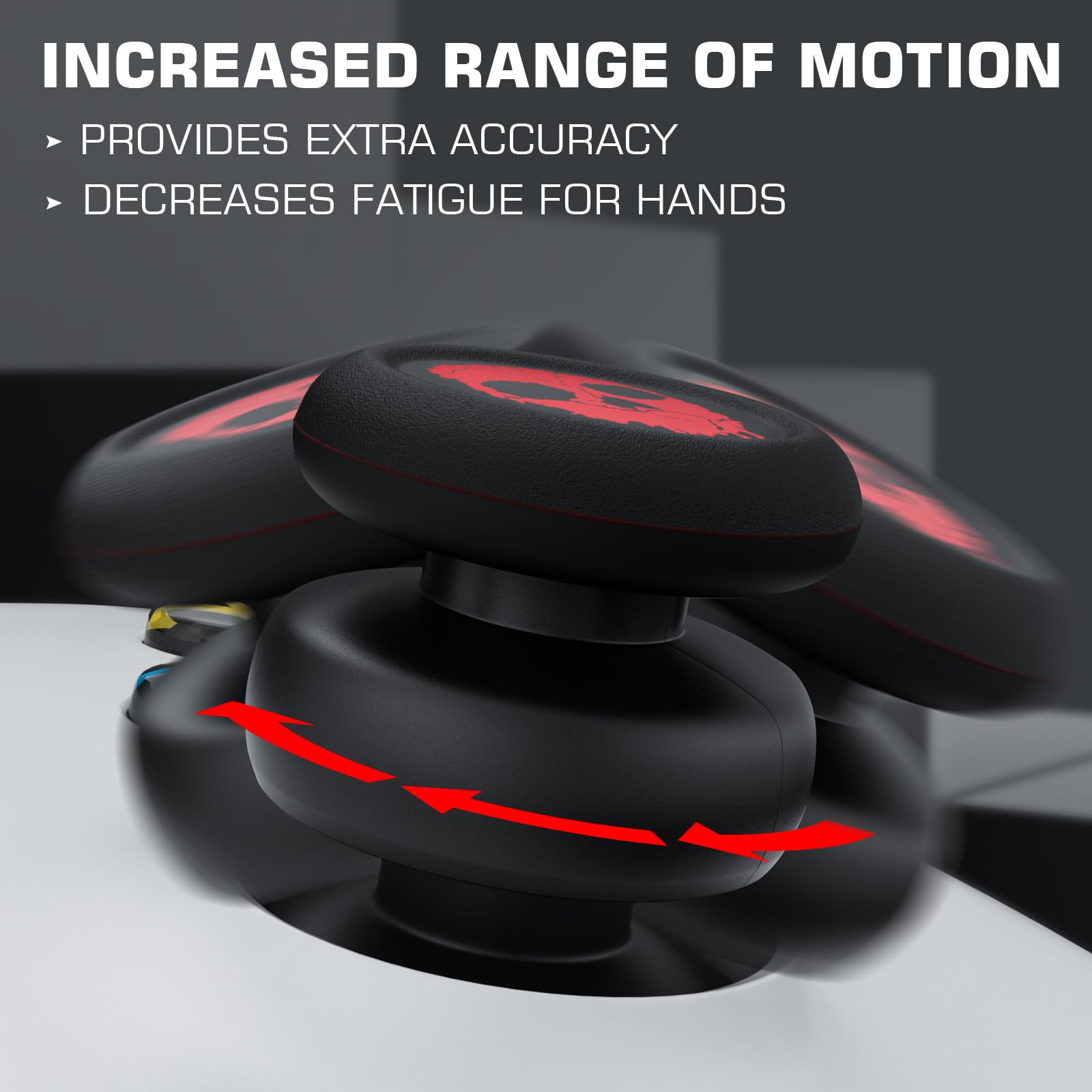 Extensor de pulgar que no se cae y funda de agarre de silicona, 2 juegos para Xbox Series X/S y Xbox One S/X (rojo fantasma)