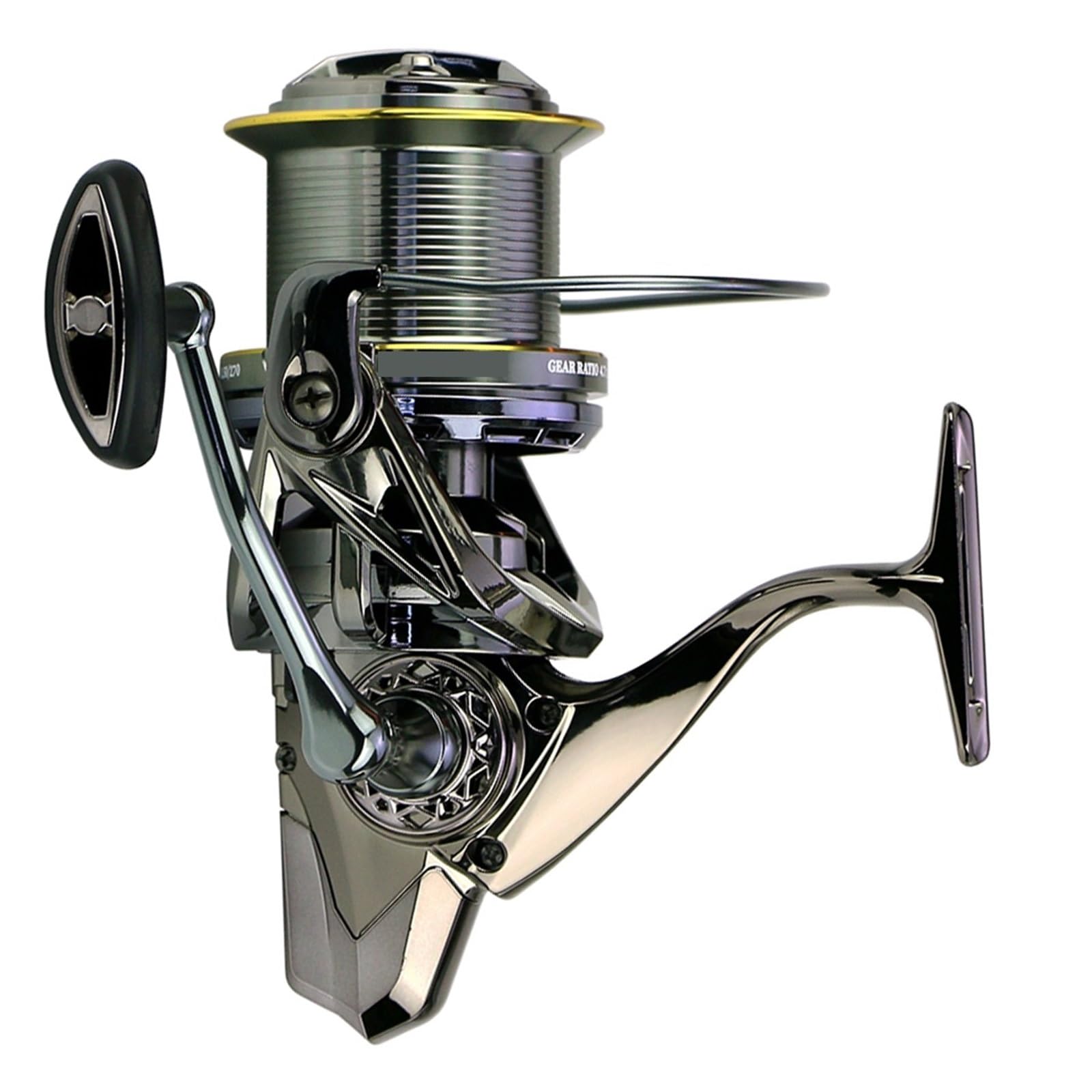 Surfrolle Hochfeste Metall-Trolling-Angelrolle Großwildrolle Ankerwinde Salzwasser-Angelmaschine 10000 Karpfen-Spinnrolle Glatt, Robust, Leicht
