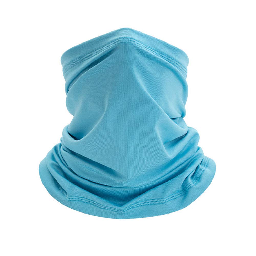 Kiemeu Thin Snoods For Men Face Mask,Face Covering For Men,Bandana Face Mask For Men And Women,Mens Snood Face Mask,Motorcycle Neck Tube Face Mask(Light Blue)