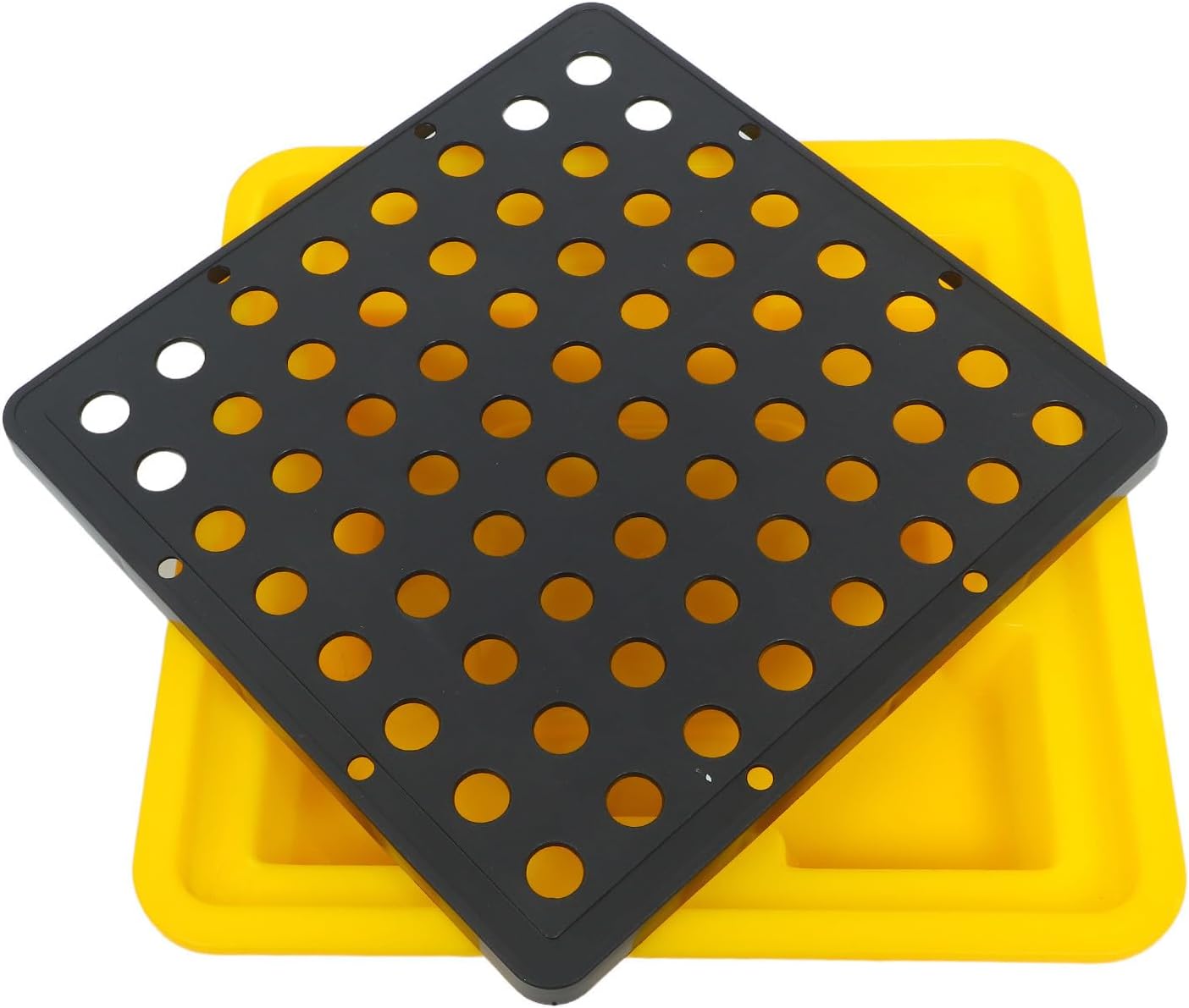 COHEALI Portable Spill Containment Tray 13.2" X 2.2" Plastic Leak Proof Chemical Tray with Drain Outlet Grid for Easy Maintenance and Desktop Containment in Industrial Labs