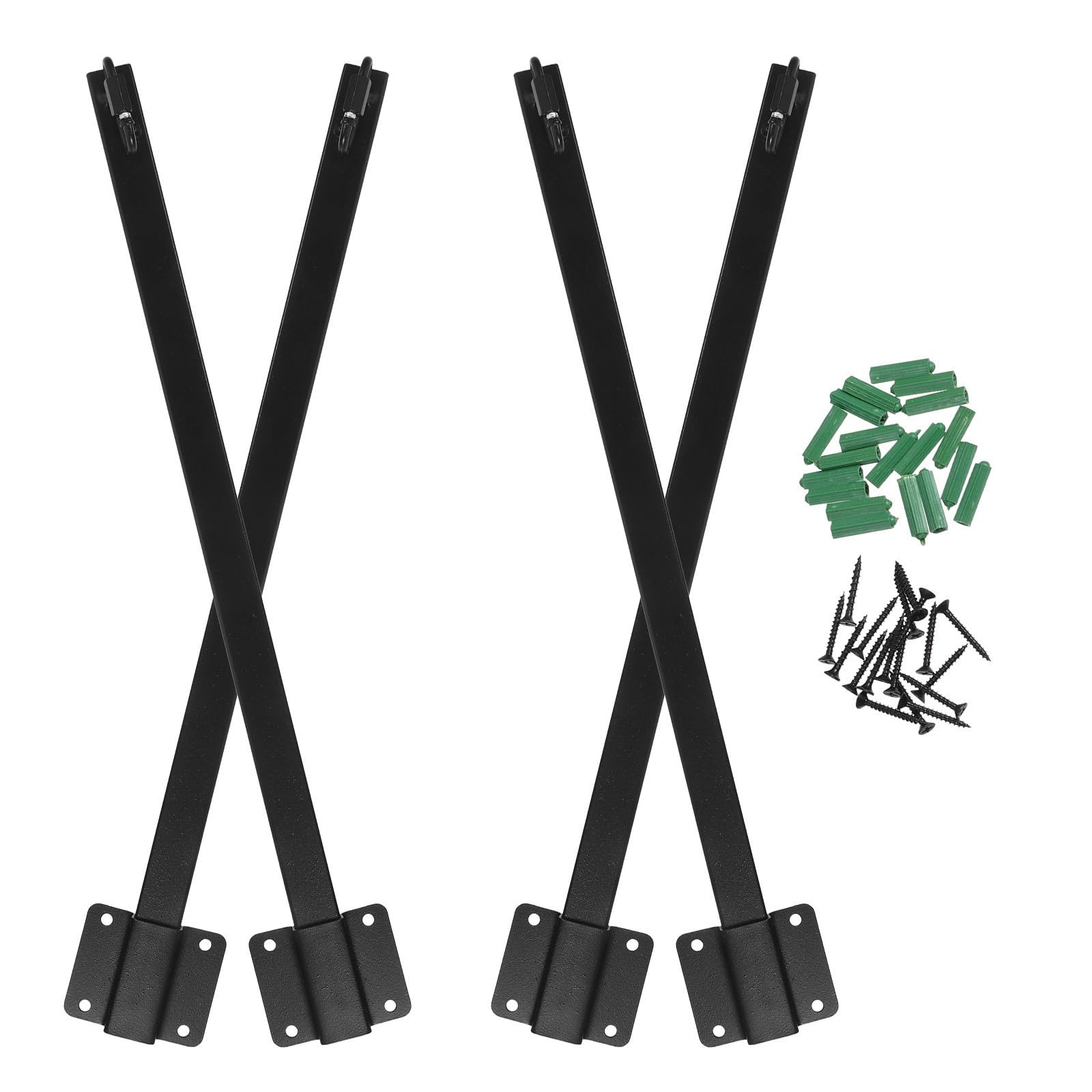 Toddmomy Poste de Luz de Cadena para Exterior, Postes para Luces de Cadena de Patio, para Decks y Fiestas al Aire Libre, Hierro Negro, Ajustable en Altura, Resistente Corrosión