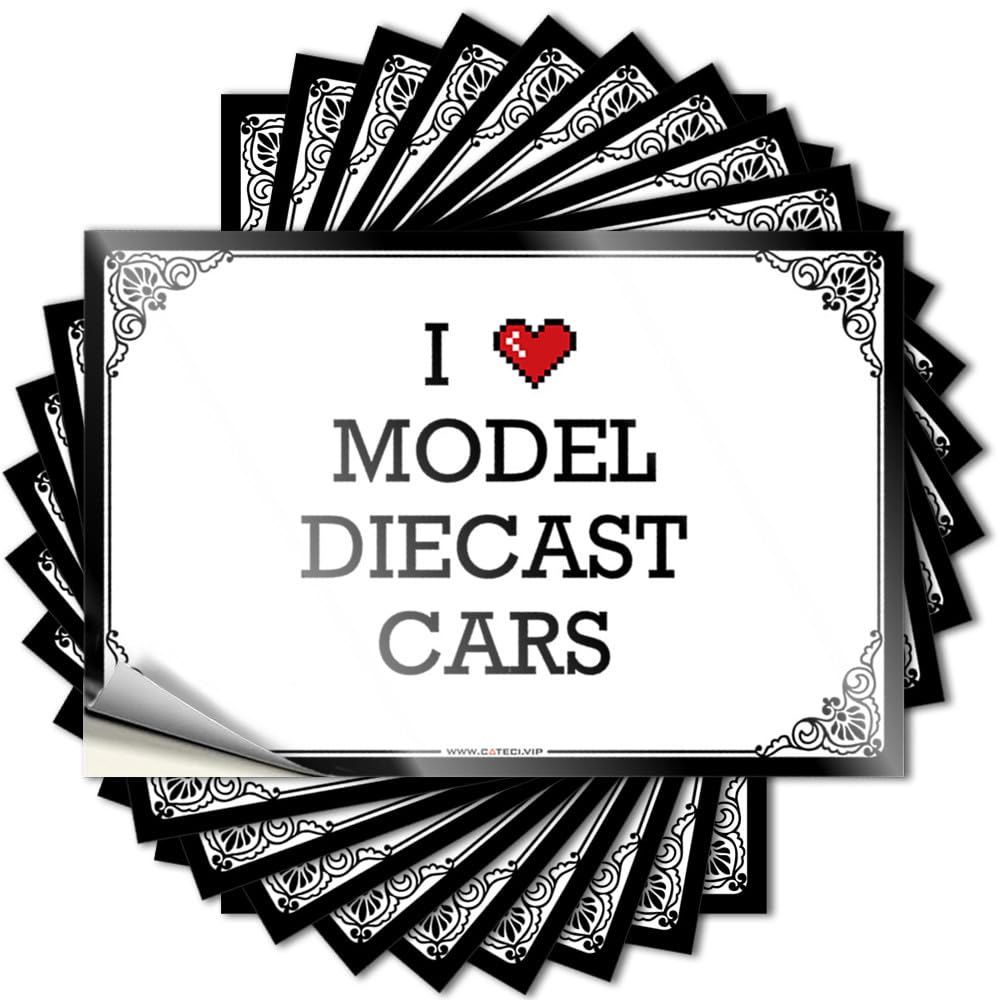 Saying Dorm Door Decorations Vinyl Sticker | I Love Model Diecast Cars Rock for Dry Use(12X18CM)