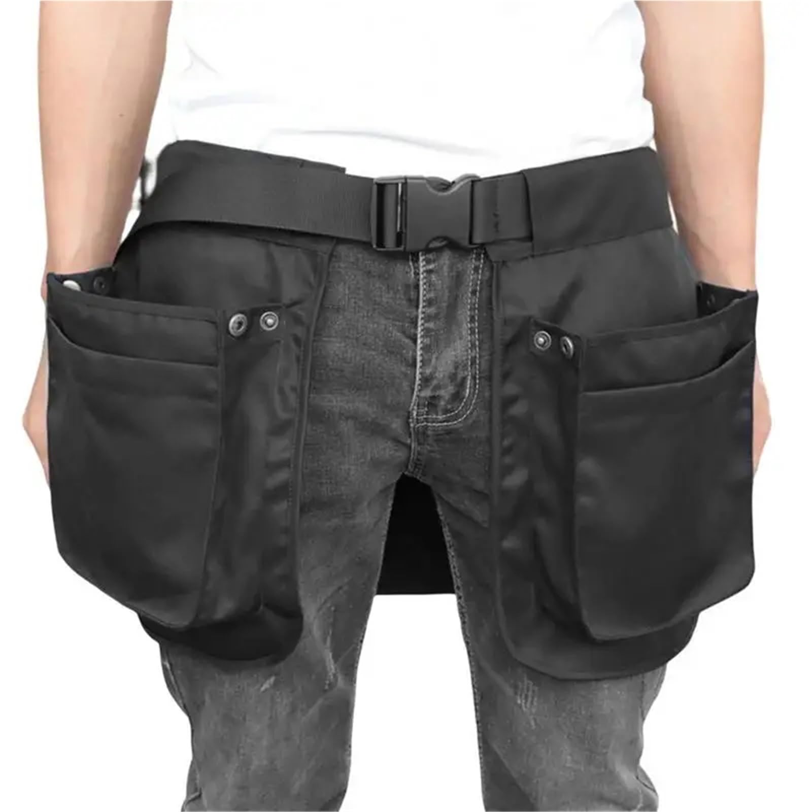 Cinturón de herramientas cintura Unisex ajustable, bolsa cinturón tela for construcción/delantal trabajo for correr, trotar y pasear perros Para Carpintero Constructor