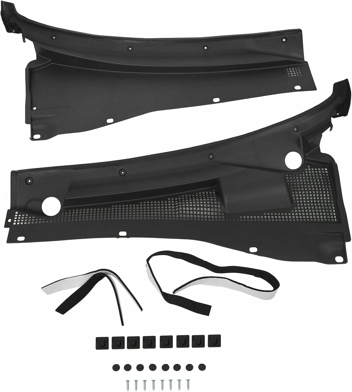 TWZZ Set of 2 Wiper Cowl Grilles Driver & Passenger Side LH