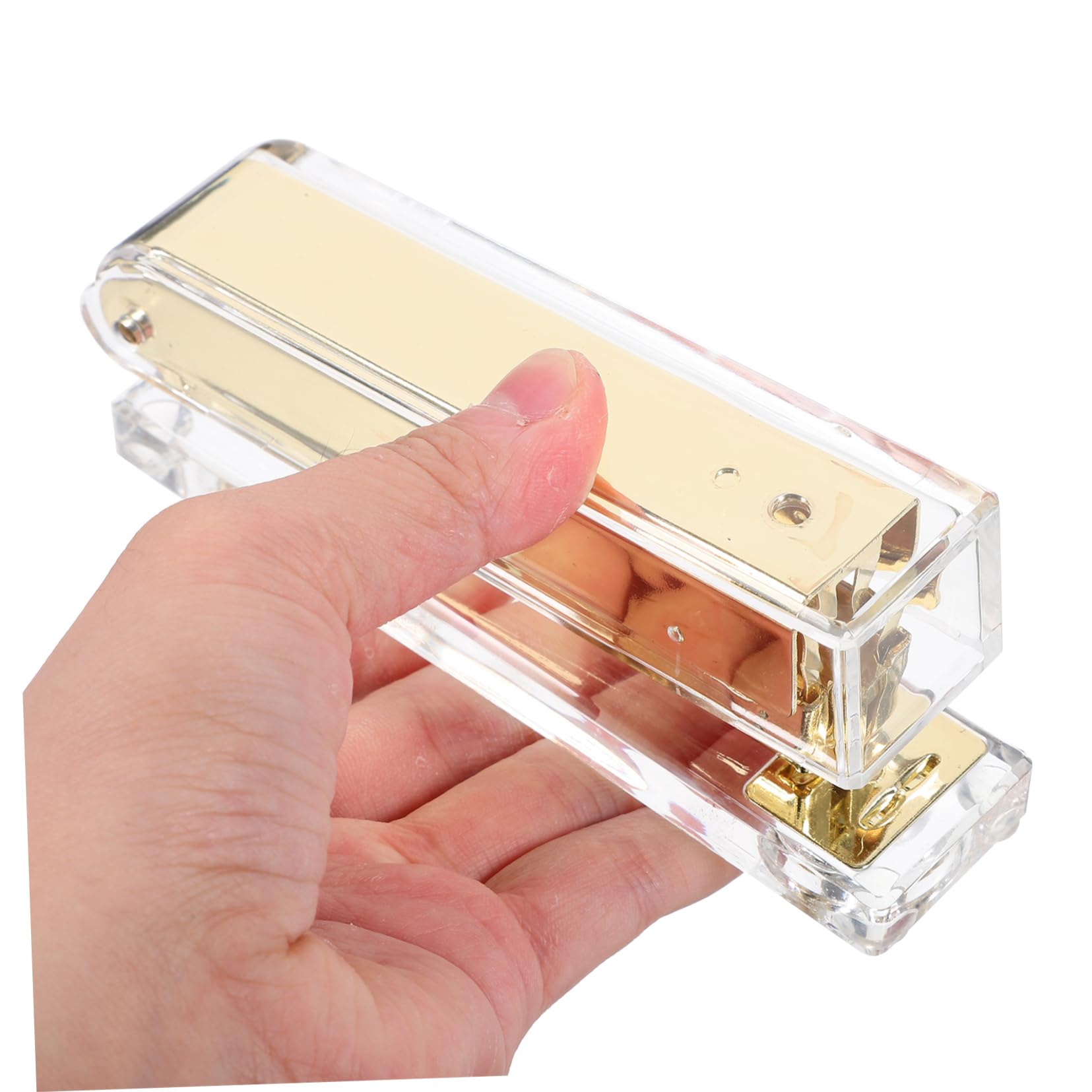 DOITOOL 4 Stück Acryl Heftgerät für Schreibtisch Multifunktionales Büro Heftgerät für Schule Zuhause oder Büro Leicht und Geschenkidee für Familie und Freunde