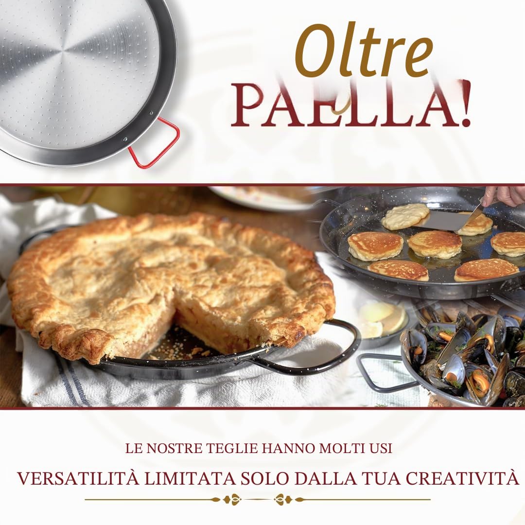 Garcima 85050 - Padella in acciaio lucido, Grigio, 50 cm