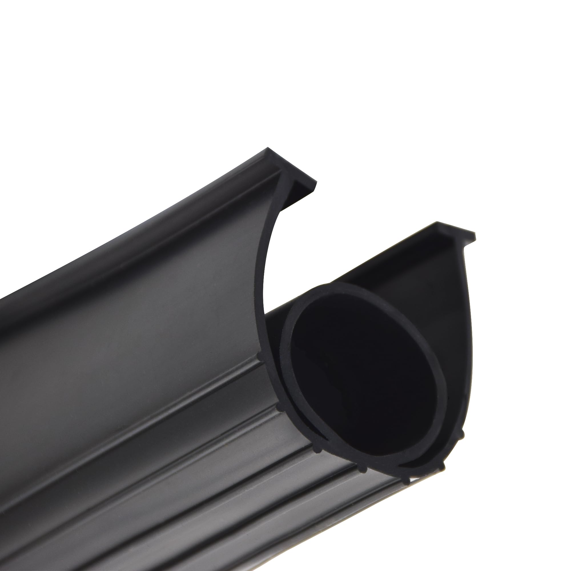 Garage Door Bottom Seal Weather Strip Threshold and Waterproofing Replacement on Universal Retainer with 3 3/4 inch Width and 20ft Length