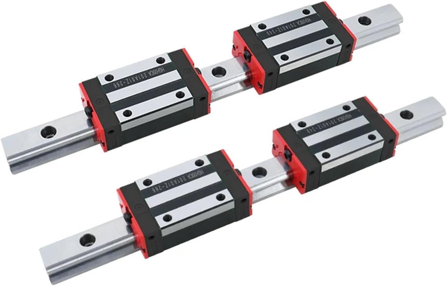 2Pcs HGR20 1800 1850 1900 2000mm Linear Guide Rail + 4 PCS Carriage Bearing Block HGH20CA HGW20CC(HGW20CC,1850mm)