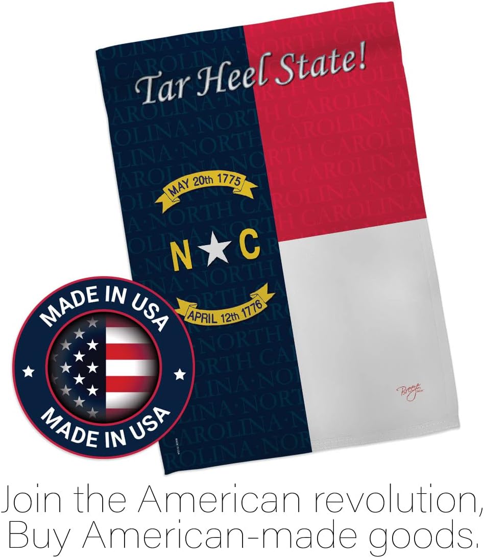 Breeze Decor H108087 North Carolina Americana States Double Side Decorative House Flag, 28" x 40", Multicolor