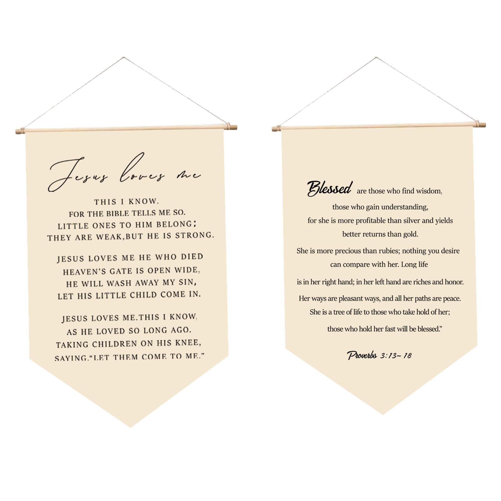 Christian Wall Art, Scripture Wall Art, Inspirational Quote Canvas Prints Poster, Bible Wall Decor, Christian Inspirational Word Hanging Decor for Living Room Home Office Church (2Pcs) (2Pcs)