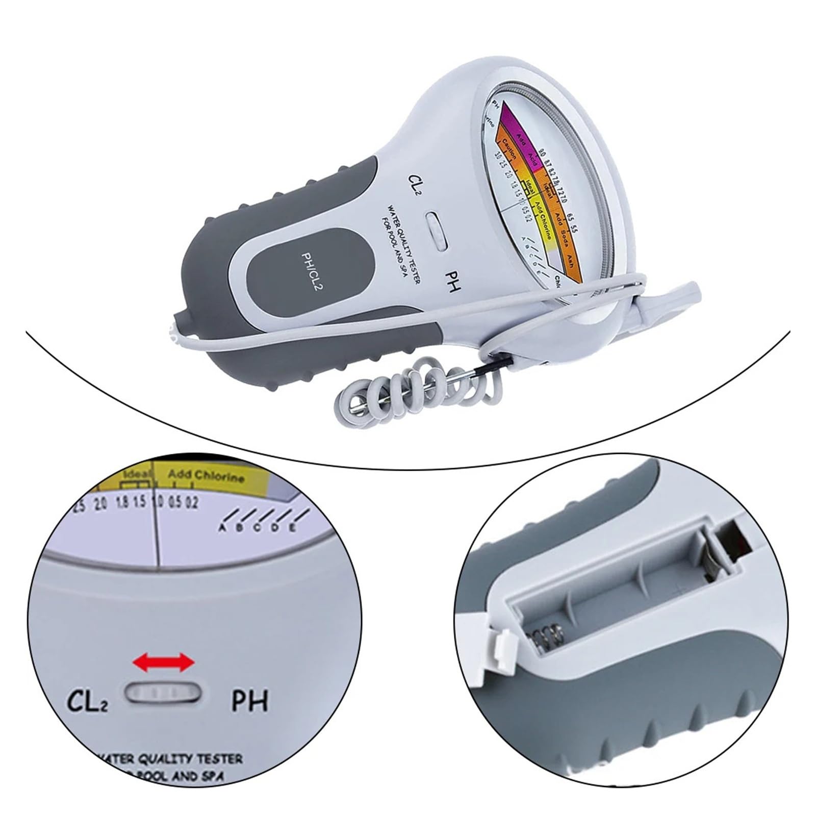 Medidor de Cloro Residual portátil 2 en 1 PC-102, medidor de pH y Calidad del Agua