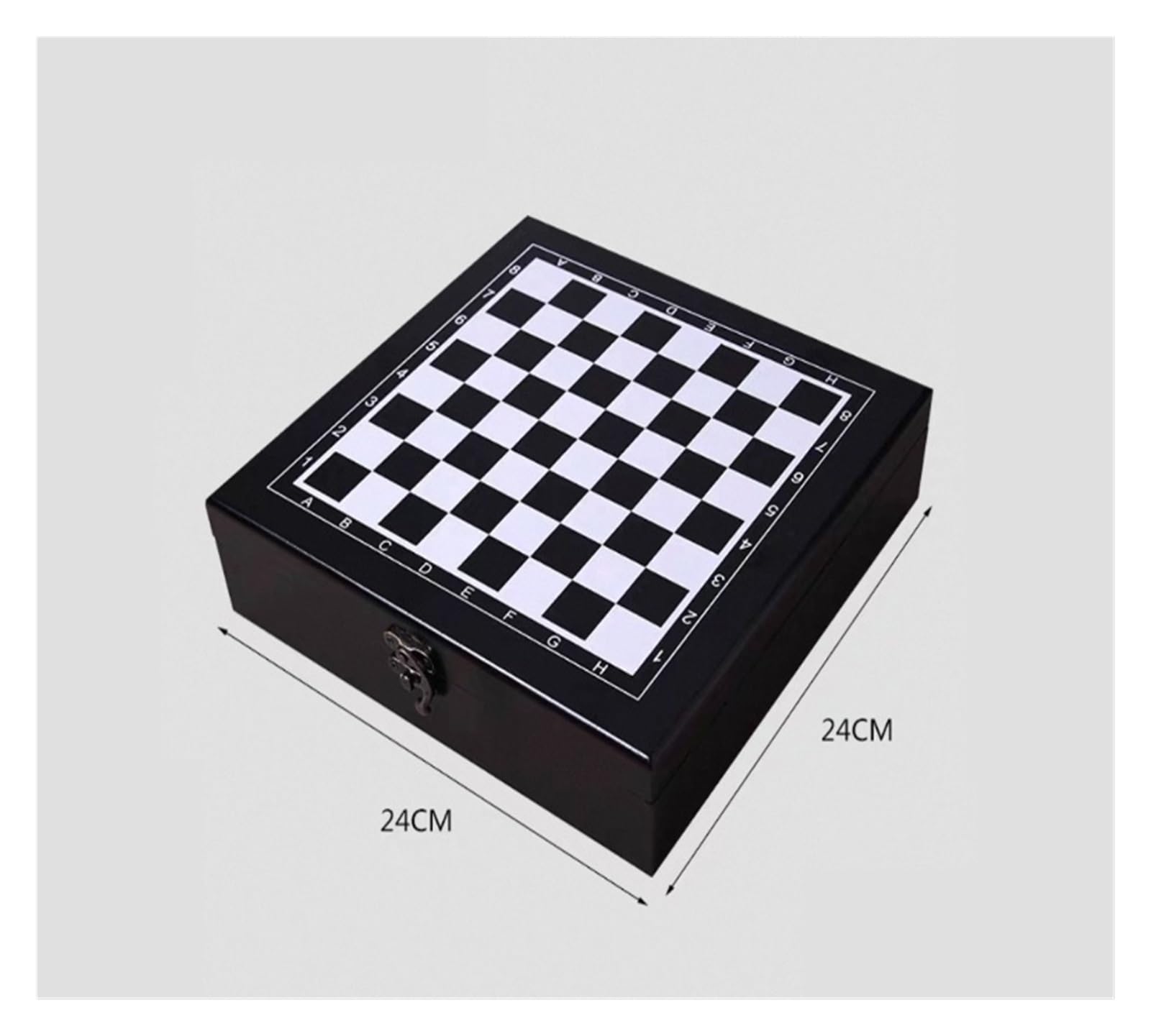 schachspiel 4-in-1 Schach-, Poker-, Würfel- und Domino-Set aus Holz – Tragbares Reise-Schachbrettspiel-Set for Kinder und Erwachsene