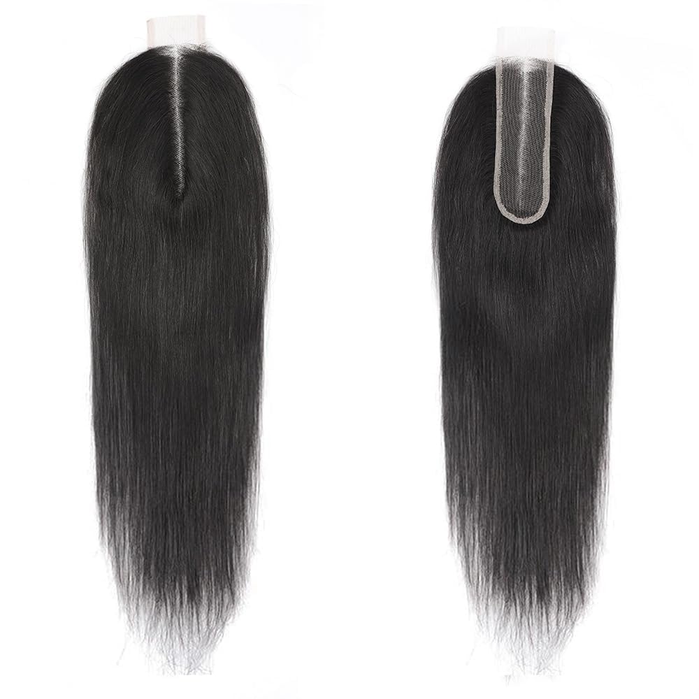 NIKISS 2x6 HD Lace Closure Natural Color Straight Virgin Human Hair Pre-plucked Hairline With Tiny Knots 0.095mm Ultra-thin Lnvisible SKINLIKE Real Swiss HD Lace Frontal 20Inch