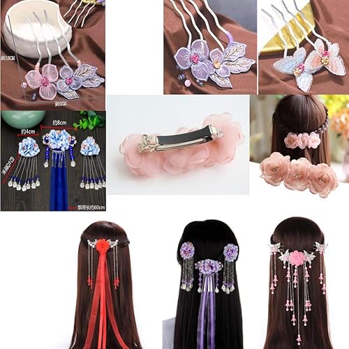 Miniatura 2 de Horquilla de tocado de disfraz antiguo, accesorios chinos para el cabello de Hanfu Streamer, C01
