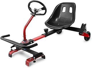 YAHAO Hoverkart para Hoverboard, Silla De Hoverboard, Asiento Hoverkart Go-Kart Silla Kart para Electric Self Balancing Scooter, Compatible con 6.5, 8 Y 10 Pulgadas,Red