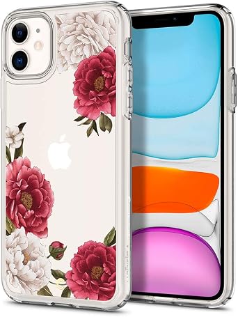 CYRILL Cecile Designed for Apple iPhone 11 Case 2019 Clear | TPU | PC | Bumper | Slim |Plastic - Red Floral