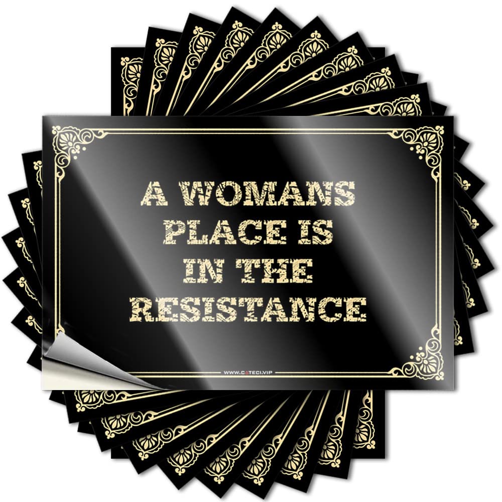 JNBT Label Vinyl Decor Self-adhesive & Funny House Laminated - A Womans Place Is In The Resistance For Bathroom | Good Job Stickers Adults