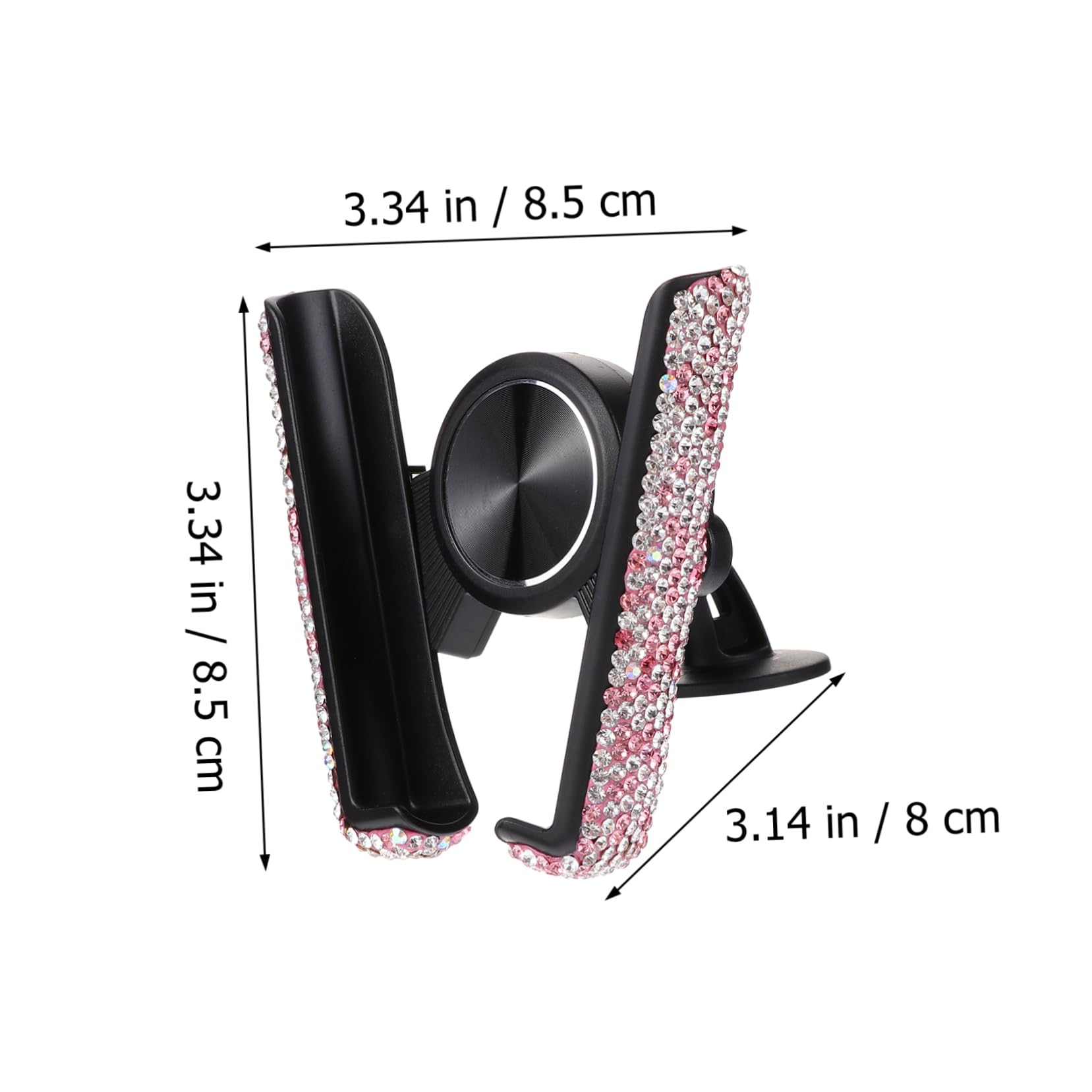 Hemobllo 3pezzi Supporto Per Telefono Da Auto Con Cristalli Strass Supporto Per Ventilazione Auto Facile Da Installare e Utilizzare Compatibile Con Smartphone Design Elegante e Funzionale