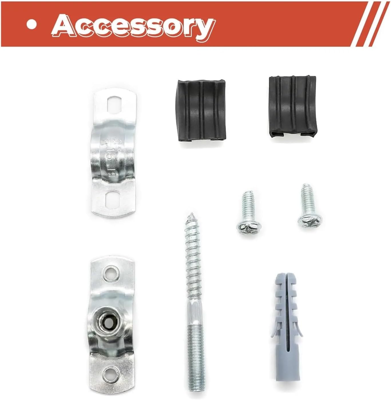 Ceiling Mount Pipe Support 2Pcs Adjustable Pipe Bracket Clamp 20-160mm Wall Ceiling Mount Iron Pipe Strap Support Clamp with Screw&Expansion Pipe Hanger(2pcs 20-25mm)