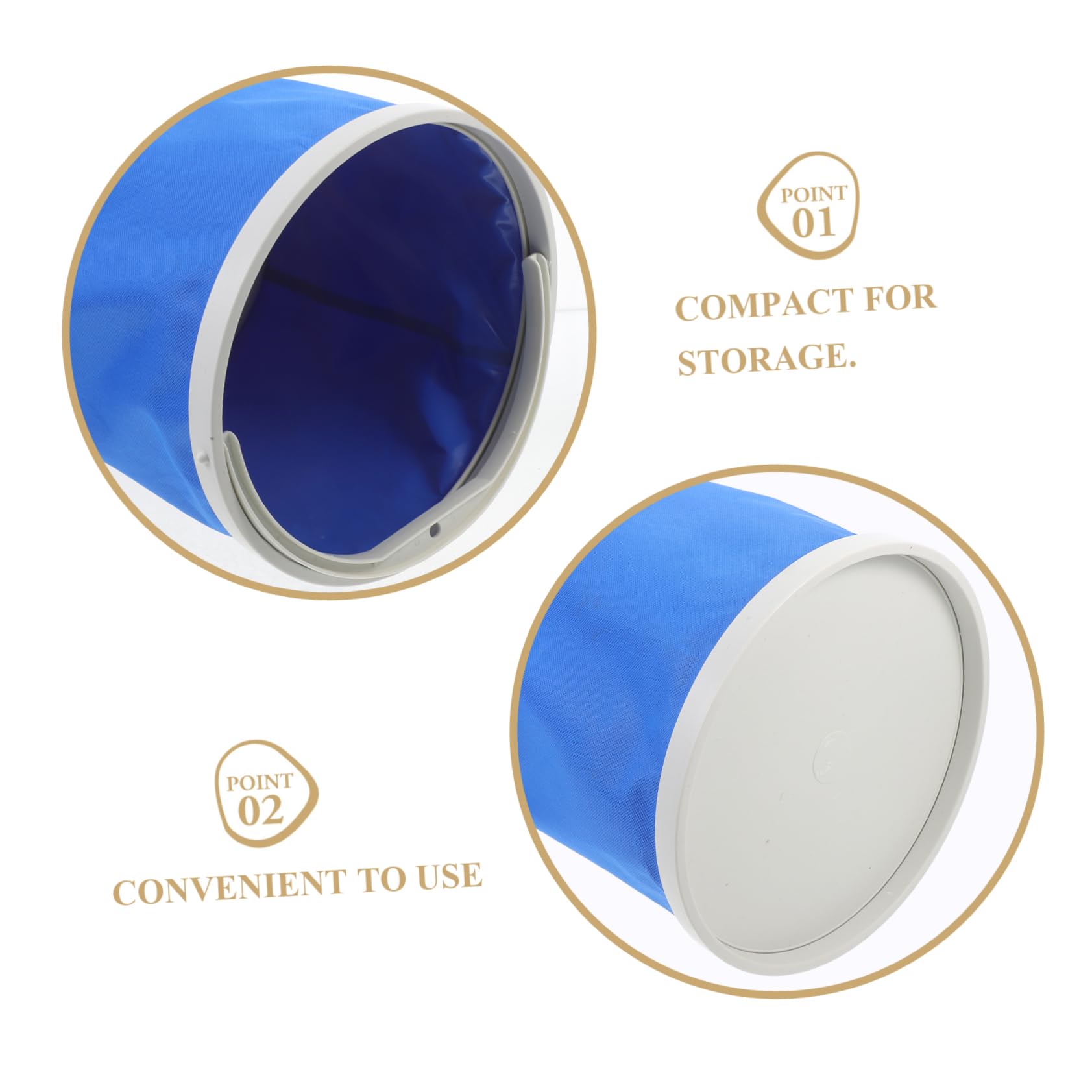 Toddmomy Portable Outdoor Folding Bucket Multi-Purpose Water Container for Camping Fishing Beach and Car Washing Capacity Easy to Carry and Store