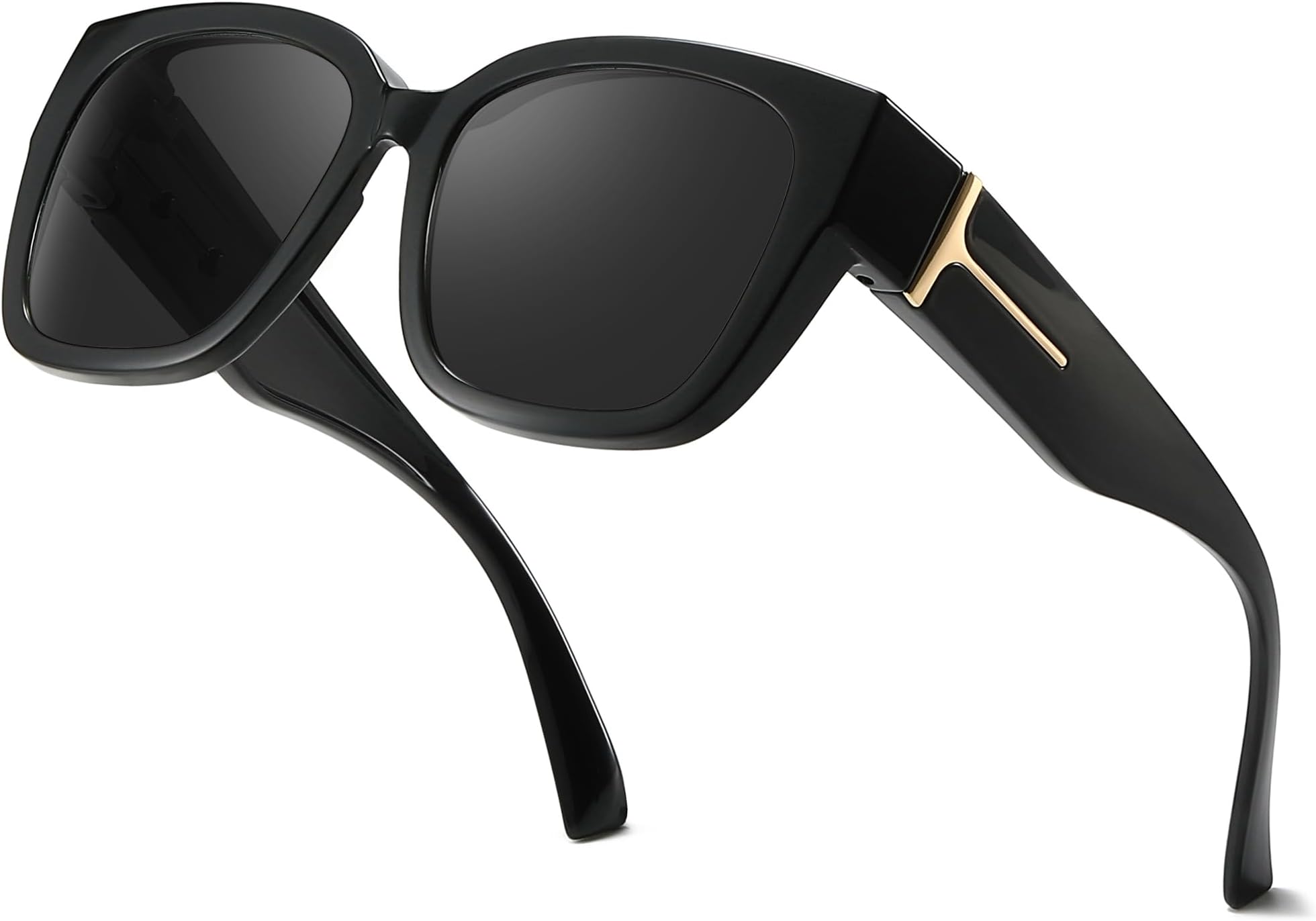 FIMILU Polarized Sunglasses Fit Over Glasses for Women, Oversized Square Sunglasses for Driving & Outdoor UV400 Protection