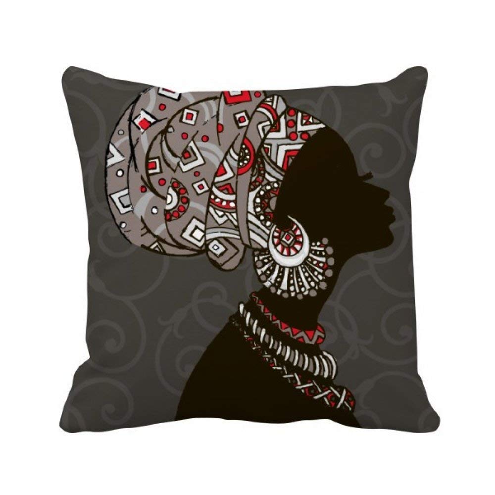 Housse de coussin africaine noire pour raviver un canapé ancien ou uni