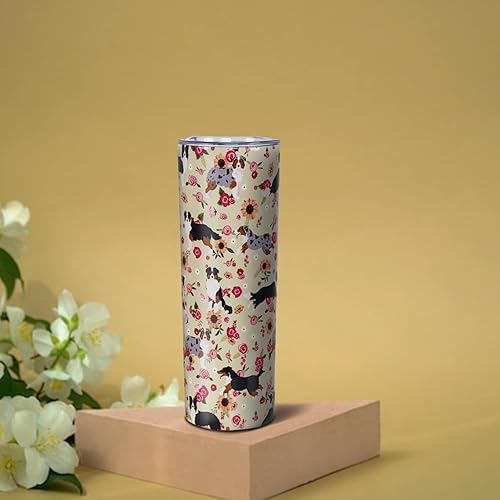 Miniatura 8 de Border Collie - Vaso de acero inoxidable, regalos para amantes de los perros para mujeres, tazas de café de viaje para perros para bebidas frías y