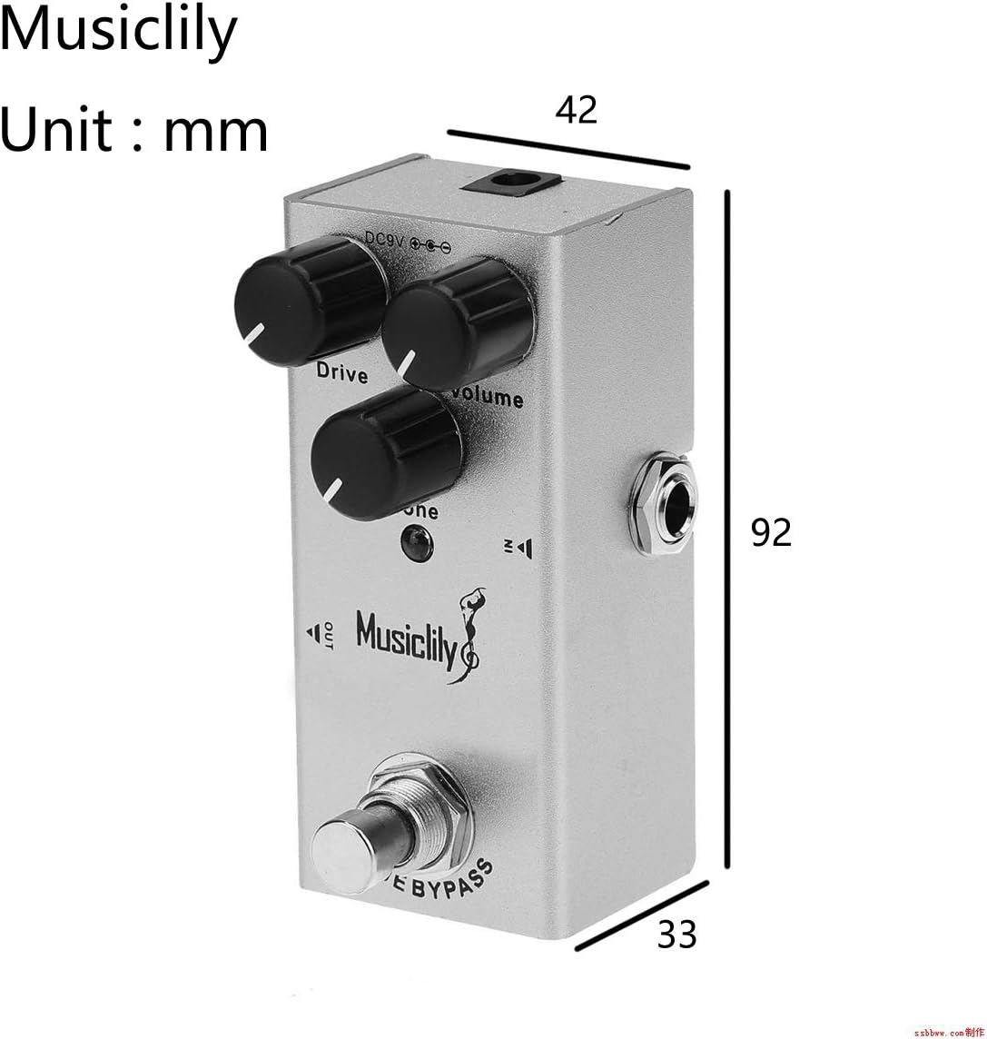 Musiclily Basic Mini Electric Guitar Effects Pedal DC 9V Adapter