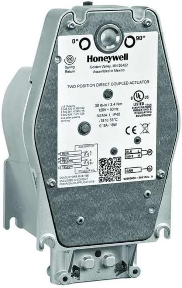 MS4109F1010 Spring Return Fast Acting Two Position Actuator with 80 lb.