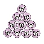 PINMEI Lot of 10 Golf Ball Marker Dia 24.4MM, Special Unique, Soft Enamel Technique (Butterfly Ball Marker)