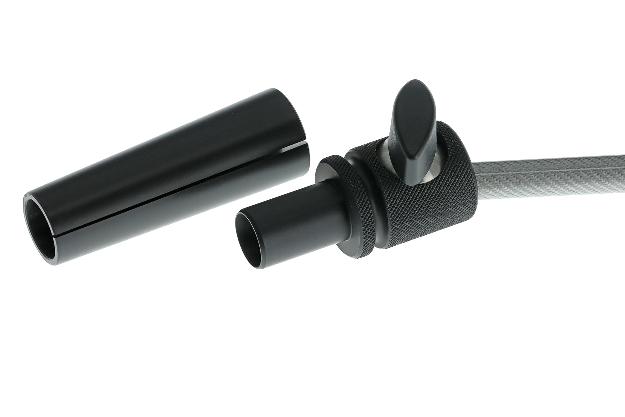 Stahlhammer Cellostachel - Carbon Fiber Silber - 25° Knickstachel - Medium 27-47cm - Stabdurchmesser Ø 11 mm - 125g - Inklusive Ersatzspitze