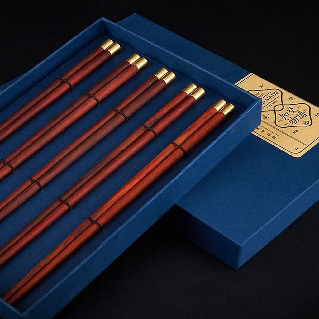baguette japonaise cooking chopsticks 10 paires de baguettes rondes sculptées à la main, baguettes, coffret cadeau de baguettes de qualité supérieure avec boîte-cadeau(Color:10Pairs,Size:)