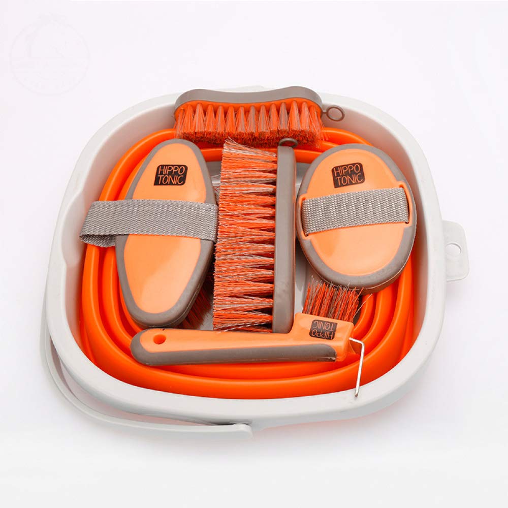 Horse Brush Set - Kit De Aseo para Caballos Equestrain Brush Comb Juego De Herramientas De Limpieza para Caballos 6 Piezas