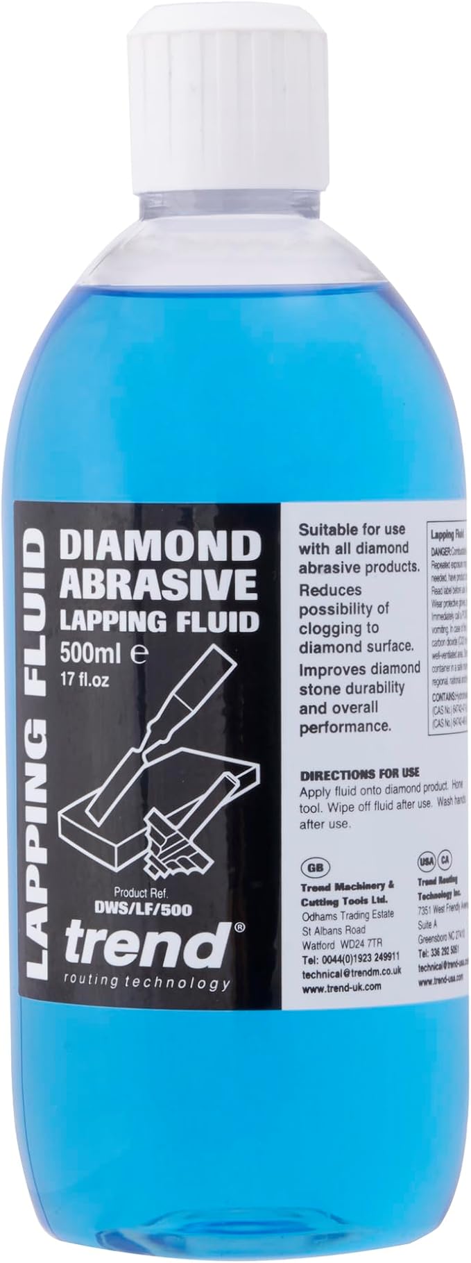 Trend Diamond Abrasive Lapping Fluid, 500ml, Blue, Professional Grade