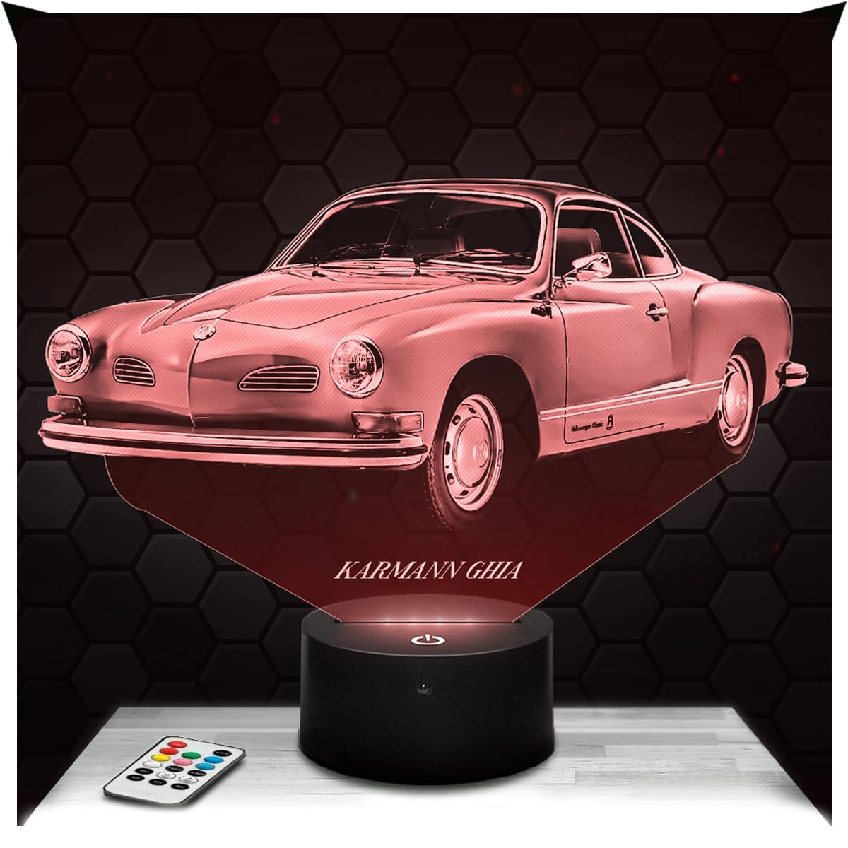 Lampephoto.fr - Car Karmann GHIA V, 3D Lamp Gift idea Deco Supercar Sport Vehicle Collection Tuning. Deco lamp Office Living Room Car Karmann GHIA V, Christmas, Gift idea for Car Fan, Merchandising