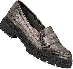 Mocassim Loafer Tratorado Napa Preto Moleca 5775.105